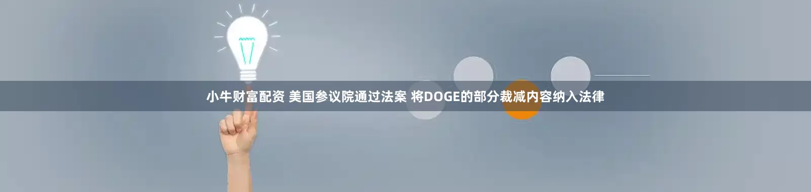 小牛财富配资 美国参议院通过法案 将DOGE的部分裁减内容纳入法律